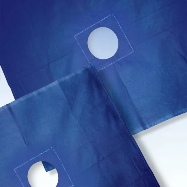 Lochtuch Kornblau, Lochdurchmesser 6 cm, 100 % Baumwolle (TB21) 160 x 280 cm
