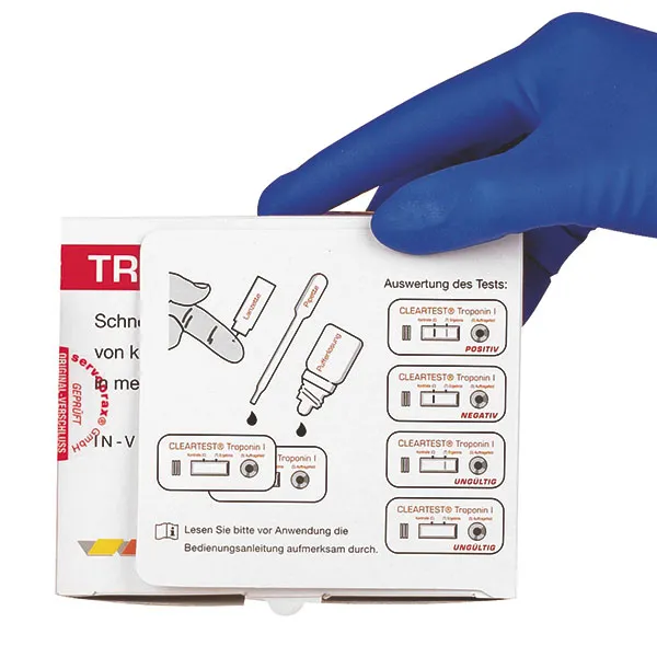 Cleartest Troponin I Kassetten-Schnelltest mit Pufferlsung 5 Tests