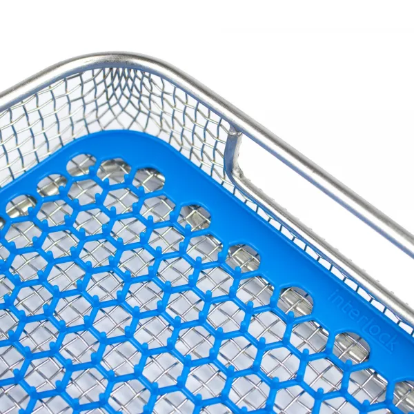 Silikon-Gittermatte, blau, Wabenstruktur, fr Steril Container,  480 x 250 mm