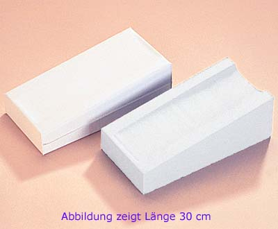 Schaumstoff Manikre- Injektionskissen mit PVC-Bezug creme, 30 x 15 x 10/5 cm