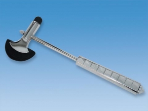 Reflexhammer Vario, mit Nervennadel und Pinsel. Metall Verchromt, Länge 20 cm