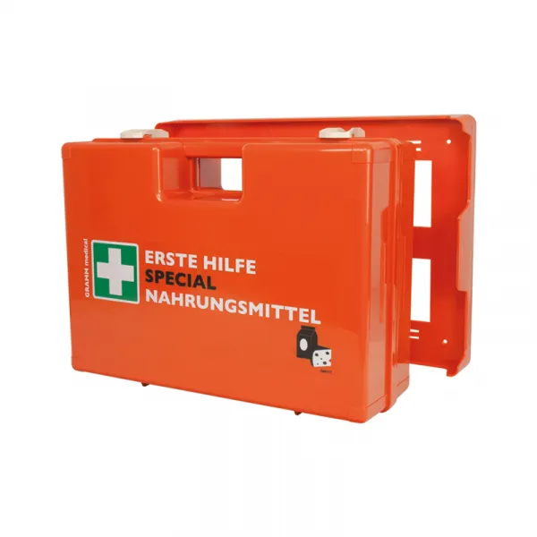 Erste Hilfe Verbandkoffer Inhalt DIN 13157 mit Spezialerweiterung Nahrungsmittel 