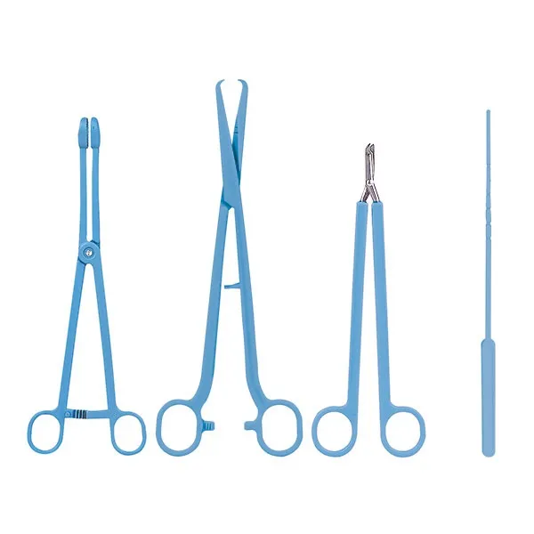 Einmal IUP-Set, 4 sterile Einmalinstrumente Kunststoff/Metall