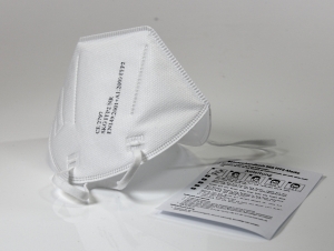 Atemschutzmaske FFP2, Made in  GERMANY, mit Gummiband und Nasenbügel (1 Maske)