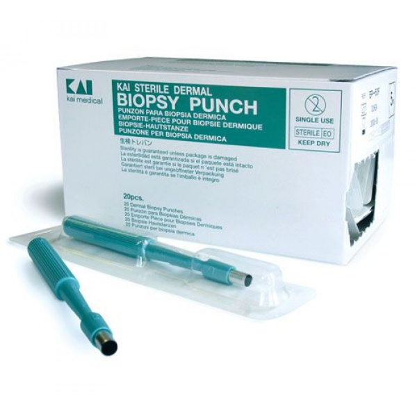KAI Biopsy Punch (20 Stck) Einmal Hautstanze, 3,5 mm