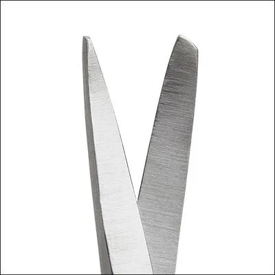Einmal Schere chirurgisch spitz/stumpf gebogen,14,5 cm, Metall, einzeln steril verapackt (25 Stck)