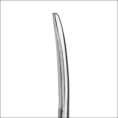 Einmal Schere chirurgisch spitz/stumpf gebogen,14,5 cm, Metall, einzeln steril verapackt (25 Stck)