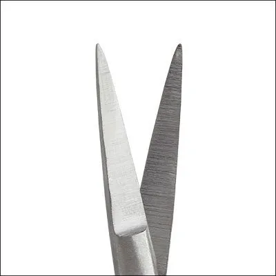 Einmal-Fadenschere /Irisschere gerade, 11,0 cm, Metall, einzeln steril verpackt (25 Stck)
