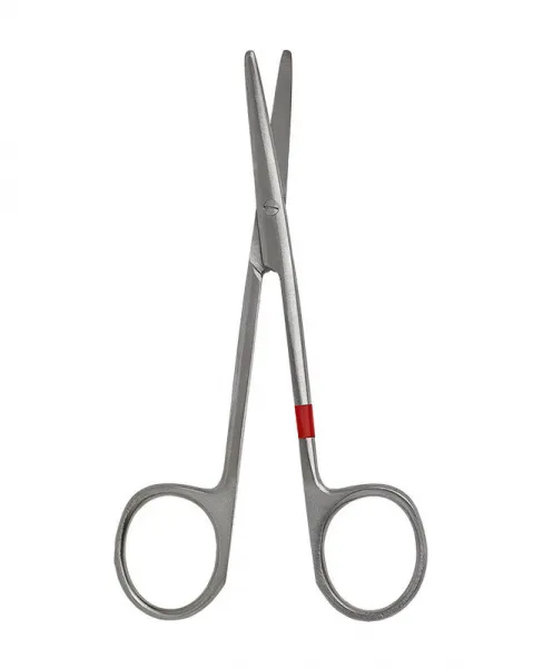 Einmal Schere chirurgisch stumpf/stumpf gerade,14,5 cm, Metall, einzeln steril verapckt (25 Stck)