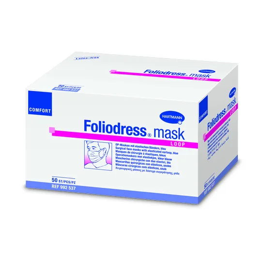 OP-Maske, Foliodress mask Comfort Senso (50 Stck) grn, zum Binden, fr sensilble Haut