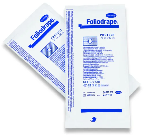 Foliodrape Protect Lochtuch selbstklebend 45 x 75 cm (65 Stck) 2-teilig steril