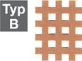 AQ-Strip kinesiologie Cross-Tape,  Rot, TYPE B, 38 x 28 mm (20 x 6 Strips)