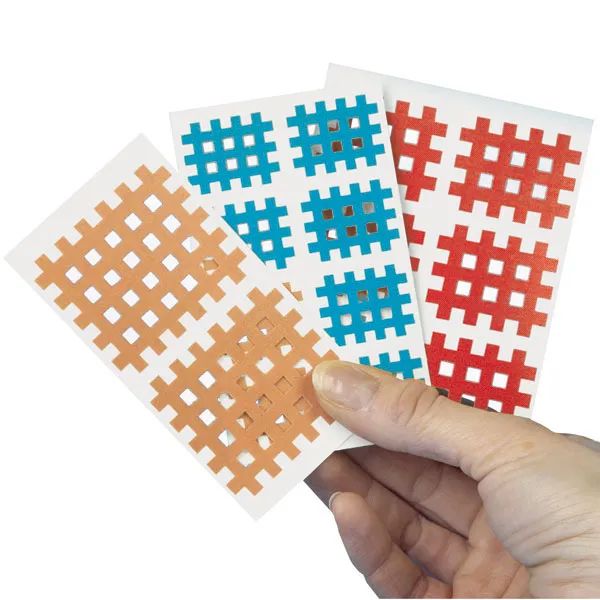 AQ-Strip kinesiologie Cross-Tape,  Rot, TYPE B, 38 x 28 mm (20 x 6 Strips)