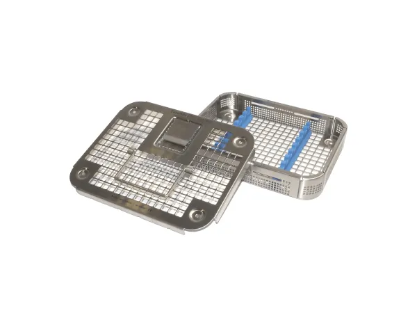 Dental Eurotray Edelstahlsieb S - 170 x 135 x 30 mm, fr bis 9 Instrumente