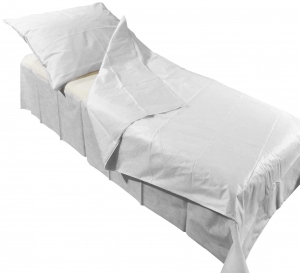 Einmal-Schutz-Bettlaken 160 x 270 cm, weiß, (5 Stück) leicht strukturierter Faservliesstoff
