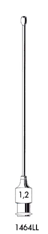 Knopfkanle gerade Metall LL-Ansatz, Olivenform B Gr. 1 = 1,2 x 60 mm