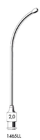 Knopfkanle gebogen, Metall LL-Ansatz, Olivenform B, Gr. 1 = 1,2 x 60 mm
