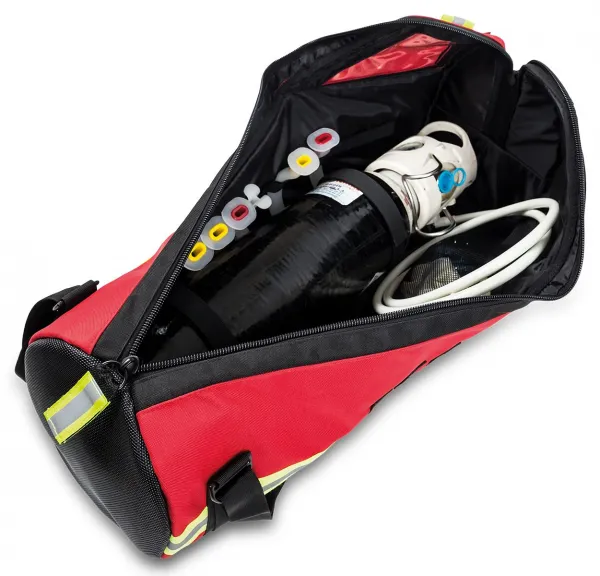 TUBE Sauerstofftasche für -Flaschen bis 5 l Volumen Gewebe rot