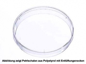 Einmal-Petrischalen Kunststoff, glasklar (20 Stück) 9,4 cm drm., ohne Nocken