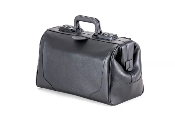 Arzttasche Rusticana, 43 x 21 x  27 cm, Feinrindleder, Hellbraun 1 Vortasche