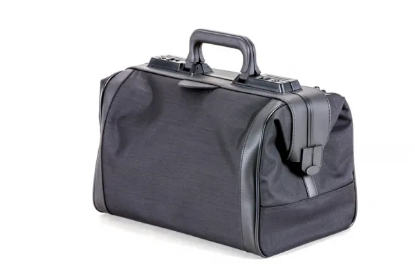 Arzttasche Rusticana Nylon Gewebe, schwarz, Groformat 43 x 21 x 27 cm, 1 Vortasche