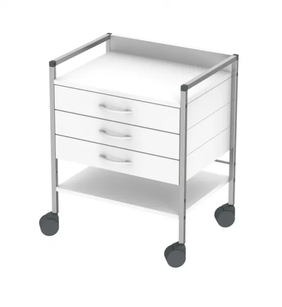 Haeberle Variocar 60, verchromtes Gestell 3 Schubladen