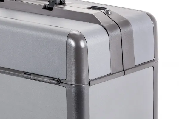 Arzttasche IDEAL klein, Drasol, 44 x B 24 x H 22 cm, Besatz Kunstleder Grau