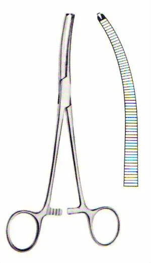 Arterienklemme nach Rochester-Ochsner (Kocher) gebogen 1:2 Zhne 20,0 cm