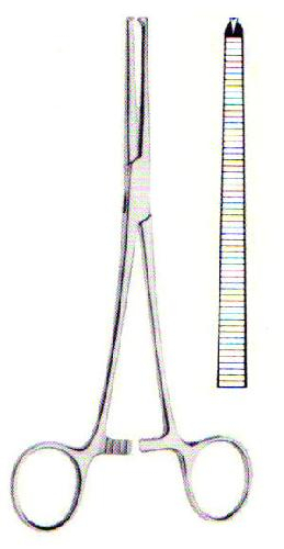 Arterienklemme nach Rochester-Ochsner (Kocher) gerade 1 : 2 Zhne, 13,0 cm