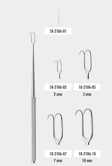 Schleimhauthkchen n. Joseph, fein, 16 cm lang 2,0 mm 2 Zinker