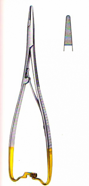 Nadelhalter nach Mathieu mit Hartmetalleinlagen, 17,0 cm