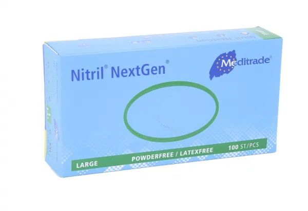Nitril NextGen Labor-Handschuhe, puderfrei blau (100 Stück)  Gr. L