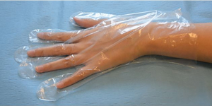 PE-Untersuchungs-Handschuhe, 100 Stck, Gr.S, gehmmert, Damengre