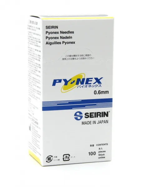 Seirin Akupunktur-Langzeitnadeln NEW PYONEX  (100 Stck) 0,15 x 0,60 mm gelb