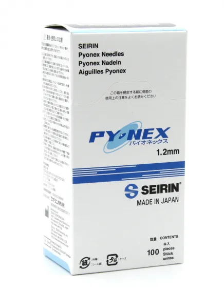 Seirin Akupunktur-Langzeitnadeln NEW PYONEX  (100 Stck) 0,20 x 1,20 mm blau