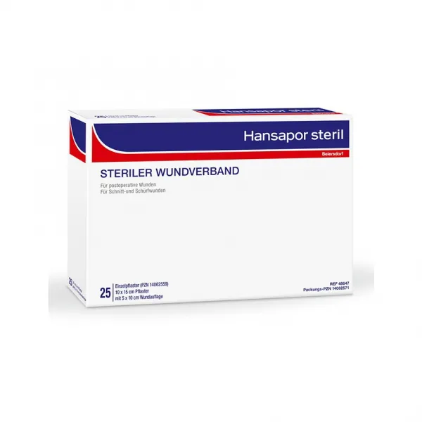 Hansapor steril Wundverband,10 x 15 cm (25 Stck)