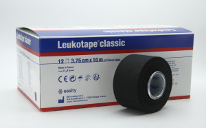 Leukotape classic Tapeverband, 3,75 cm x 10 mtr. (12 Rollen)  Schwarz