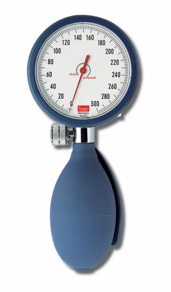 Blutdruckmesser Boso Clinicus I M, 1 Schlauch mit schwarzer Klettenmanschette  Blau