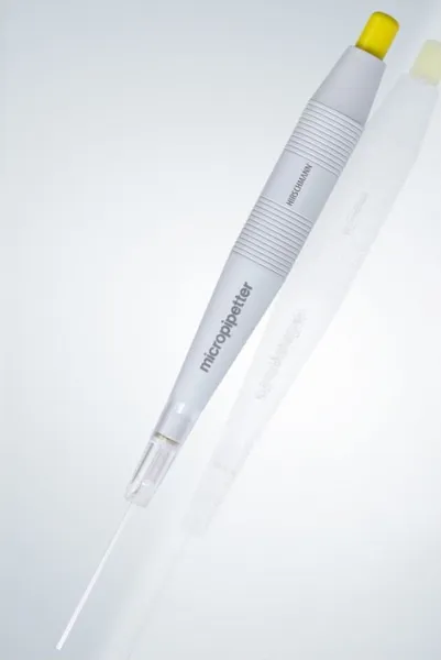 Micropipetter, Manuelle Pipettierhilfe fr Mikropipetten mit Ringmarke