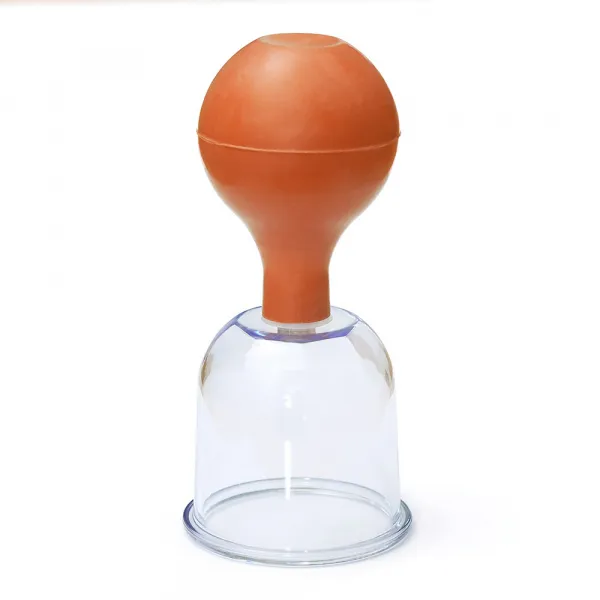 Acryl-Schröpfglas mit Gummi-Saugball, 5,8 cm
