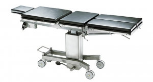 AGA JUS 2000 Mehrzweck OP-Tisch mit geteilten Beinplatten, fahrbar, hydraulisch Hhenverstelbar