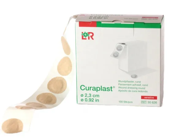 Curaplast sensitive Injektionspflaster, rund, 2,3 cm Ø (100 Stück)
