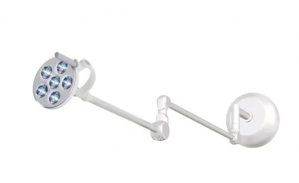 Derungs LED-Untersuchungsleuchte TRIANGO 60-3 Fix-Fokus, 60000 Lux, 3 Farbtemperaturen wählbar Wandmodell