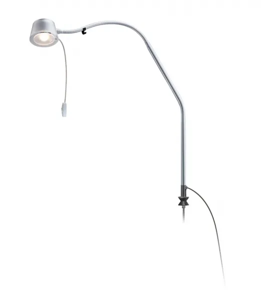 Derungs Pflege-und Leseleuchte CULTURA LED S 4 S9 Bettenadapter mit Schwanenhals