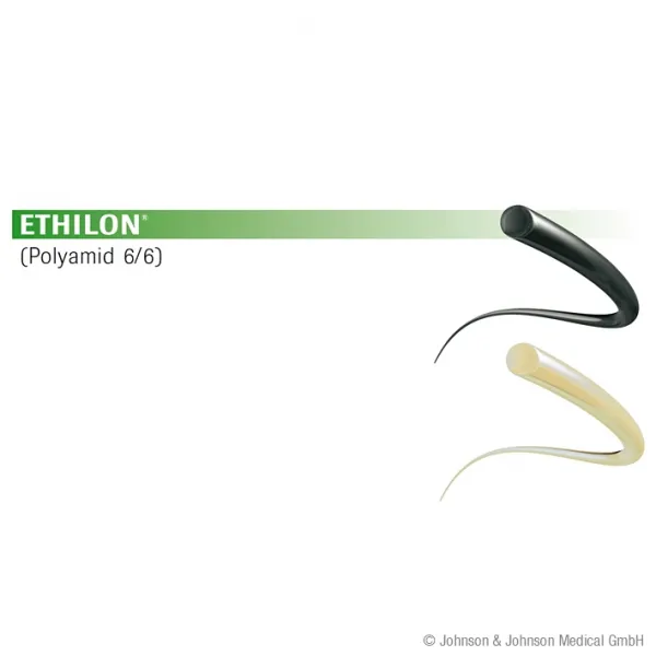 ETHILON 6/0, Nadel FS3, schwarz monofil, 45 cm lang (36 St.)
