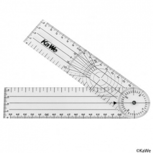 Goniometer / orthopdischer Winkelmesser, 20,5 cm lang Kunststoff transparent