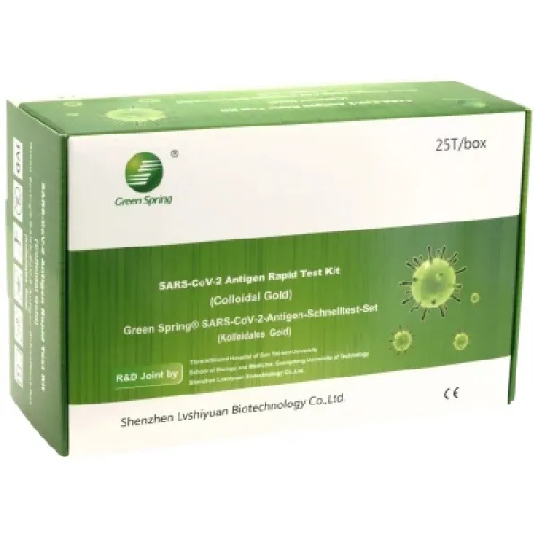 Green Spring 4-in-1 Corona Antigen-Test (Nase-Rachen, Nasal, Rachen sowie Lolli-Test (25 Stück)