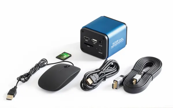 HDMI Autofokus-Mikroskopkamera C-Mount KERN ODC852, 5 MP, WLAN-Adapter, USB 2.0 incl. Software, USB-Mouse, SD-Karte, Kabel