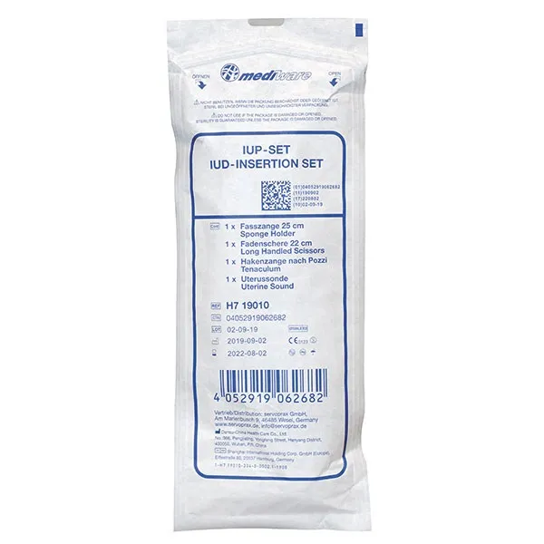 Mediware Einmal IUP-Set, 4 sterile Kunststoff/Metall-Instrumente