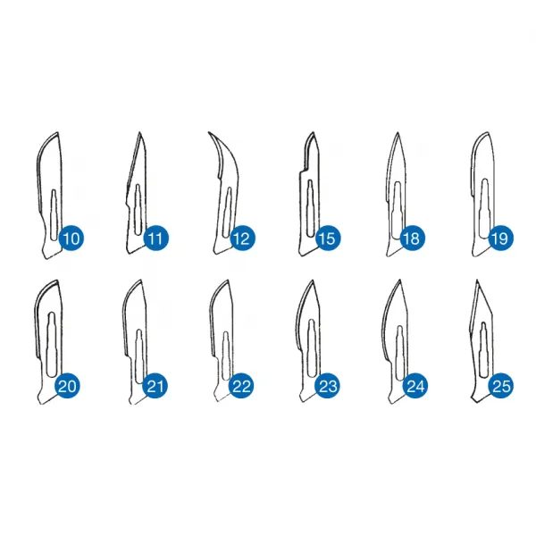 Mediware Einmal-Skalpellklingen, steril einzeln verpackt (100 Stück) Fig. 25